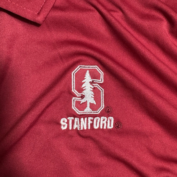 Colosseum Stanford University Cardinal Dri-Fit Polo Shirt Red Men’s Size XXL - Picture 2 of 6